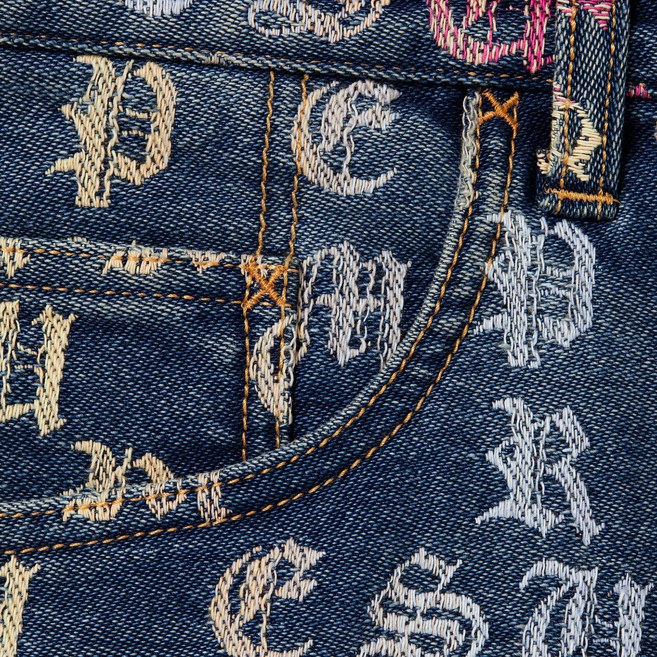 Gradient Jacquard Denim Short view 7